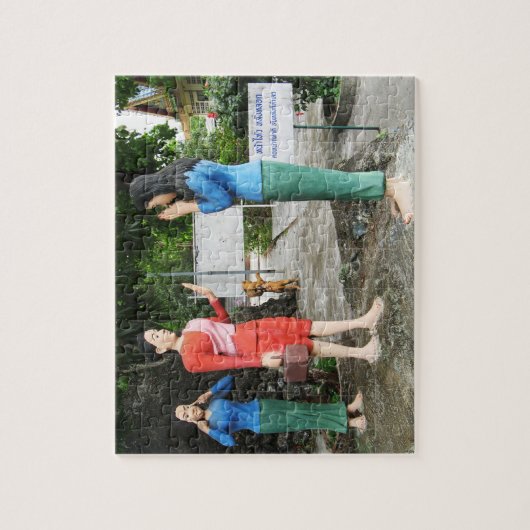 あなたの背部の後ろの顔の引き ジグソーパズル (縦)