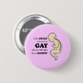 あなたの胎児が陽気な意志ならそれのために戦いますか。 缶バッジ (正面&裏面)