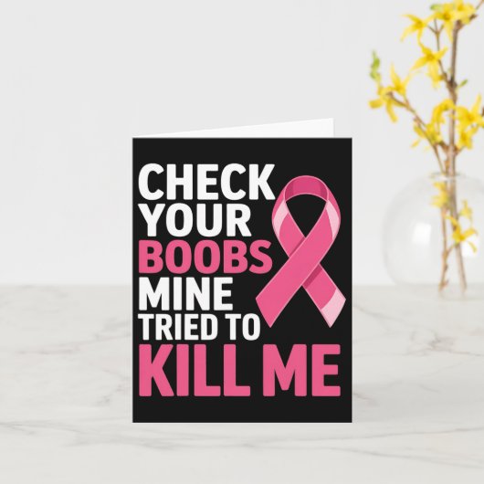 あなたの胸の鉱山を確認する私の胸缶を殺そうとした カード (黄色い花)