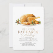 あなたの脂肪パンツ準備トルコ感謝祭を取得 招待状 (正面)