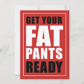 あなたの脂肪質のズボンに準備ができたFriendsgivingを得て下さい(赤い) 招待状 (正面)