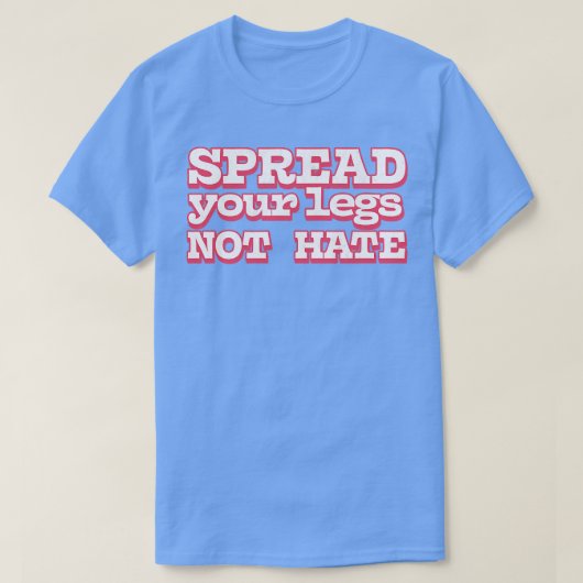 あなたの脚を広げる嫌いではない1 Tシャツ (デザイン正面)
