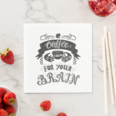 あなたの脳のために液体ハグをコーヒーで飲む スタンダードランチョンナプキン (インサイチュ)