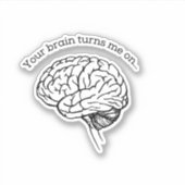 あなたの脳は私をミニマリストのステッカーに変える シール (正面)