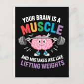 あなたの脳は筋肉である – 成長マインドセット引用文 ポストカード (正面)