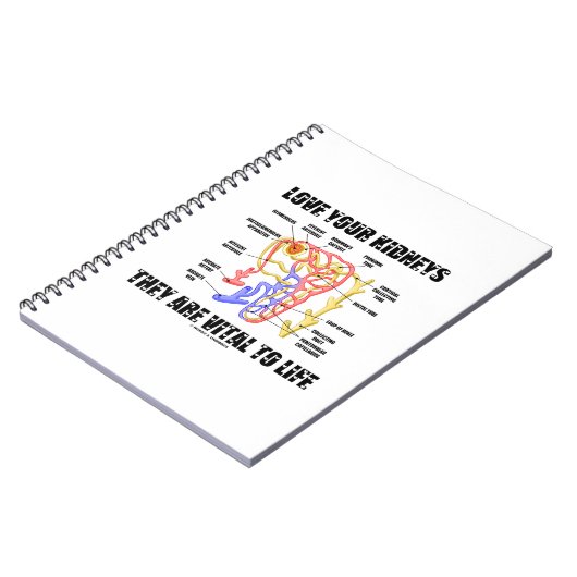 あなたの腎臓を愛する彼らは生命に不可欠である(ネフロン) ノートブック (左側)