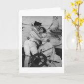 あなたの腕のレズビアンの女性の船員の挨拶状 カード (黄色い花)
