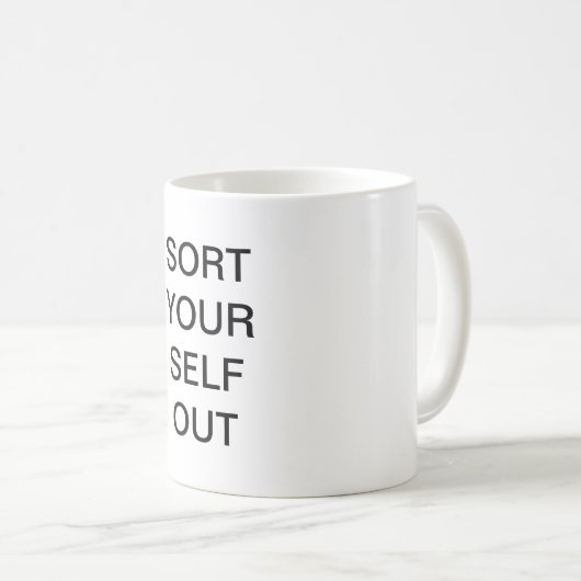 あなたの自己を襲います分類して下さい コーヒーマグカップ (正面右)