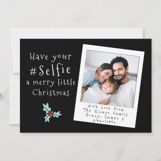 あなたの自撮りをしてメリークリスマスカードを 招待状 (正面)