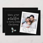 あなたの自撮りをしてメリークリスマスカードを 招待状 (正面/裏面)