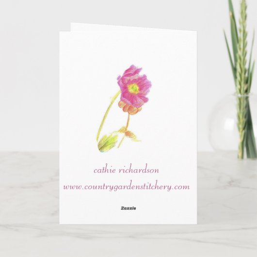 あなたの自然ジャーナル黄色のガの花の考えること カード (裏面)