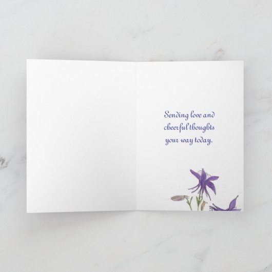 あなたの自然ジャーナル黄色のガの花の考えること カード (内部)