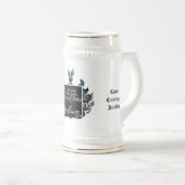 あなたの自身の紋章付き外衣が付いている中世マグ ビールジョッキ (正面右)