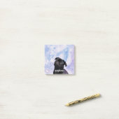 あなたの自身の黒いパグの貢献者犬をカスタマイズ ポストイット (デスク上)