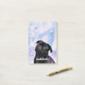 あなたの自身の黒いパグの貢献者犬をカスタマイズ ポストイット (デスク上)