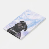 あなたの自身の黒いパグの貢献者犬をカスタマイズ ポストイット (アングル)