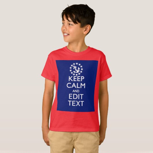 あなたの航海の保ち、平静を編集します文字を個人化して下さい Tシャツ (正面フル)