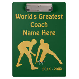 あなたの色および文字が付いているレスリングのコーチのギフト クリップボード