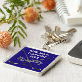 あなたの色および文字のパーソナライズなホッケーのギフト キーホルダー (側面)