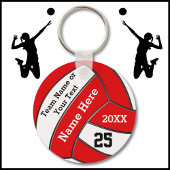 あなたの色と文字の安いバレーボールキーホルダー キーホルダー