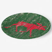 あなたの色によって風化させる木のアメリカヘラジカ ペーパープレート (アングル)