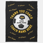 あなたの色に存在するサッカーコーチのサッカーブランケット フリースブランケット (正面)