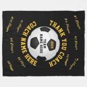 あなたの色に存在するサッカーコーチのサッカーブランケット フリースブランケット (正面(横))