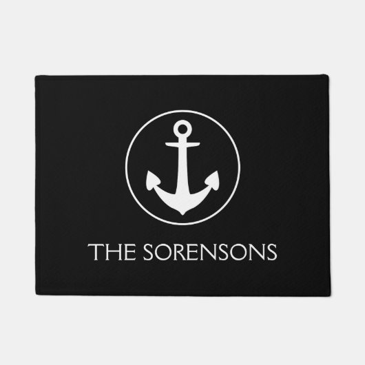 あなたの色のいかりの姓の玄関マットを選んで下さい ドアマット (正面)