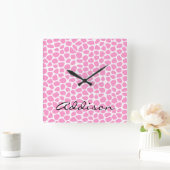 あなたの色のキリンの柱時計を選んで下さい スクエア壁時計 (ホーム)