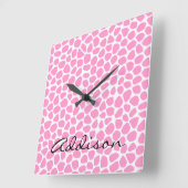 あなたの色のキリンの柱時計を選んで下さい スクエア壁時計 (傾斜)