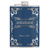 あなたの色のクラシックな表紙の銀のオーナメントを選んで下さい フラスク (正面)