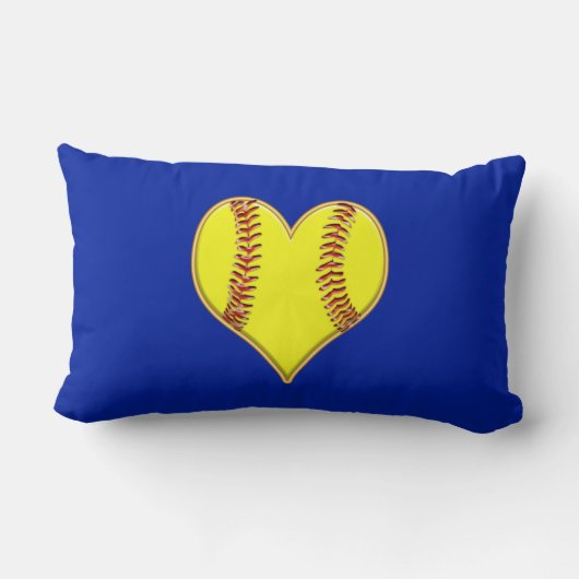 あなたの色のパーソナライズなソフトボールの腰神経の枕 ランバークッション (裏面)