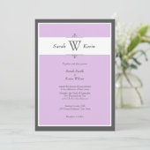 あなたの色のモノグラムの結婚式招待状を選んで下さい 招待状 (スタンド正面)
