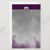 あなたの色のモノグラムの罰金によって並べられる文房具を選んで下さい 便箋 (正面/裏面)