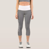 あなたの色のヨガカスタム名を美しく選択 カプリレギンス (正面)