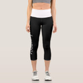 あなたの色のヨガカスタム名を美しく選択 カプリレギンス (正面)