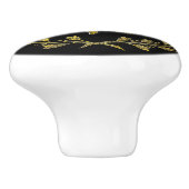 あなたの色の上に金ゴールドのシチリアトリナリア セラミックノブ (側面)