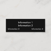 あなたの色の専門の小企業カードを選んで下さい スキニー名刺 (裏面)
