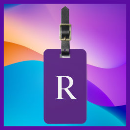 あなたの色またはナス紫モノグラムバッグを選択 ラゲッジタグ