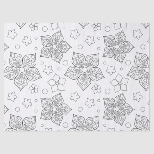 あなたの色を選択しますフローラルパターン 薄葉紙 (正面)