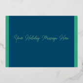 あなたの色クリスマスの女性の箔 箔シーズンカード (裏面)