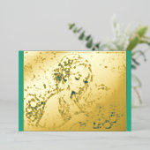 あなたの色クリスマスの女性の箔 箔シーズンカード (立ち正面)