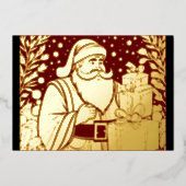 あなたの色クリスマスサンタクロース箔 箔シーズンカード (正面)