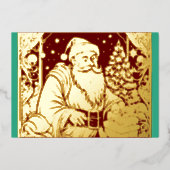 あなたの色クリスマスサンタクロース箔 箔シーズンカード (正面)