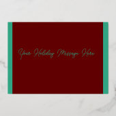 あなたの色クリスマスサンタクロース箔 箔シーズンカード (裏面)