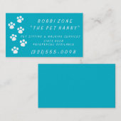 あなたの色ペット着席の足のプリントカードを選んで下さい 名刺 (正面/裏面)