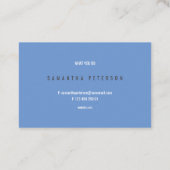 あなたの色、水色、スプラッシュを選択 名刺 (裏面)