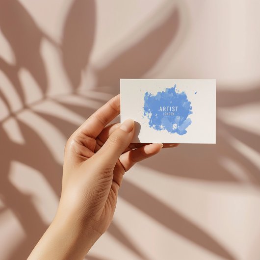 あなたの色、水色、スプラッシュを選択 名刺