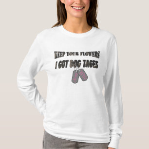 あなたの花の軍隊の妻を保って下さい Tシャツ