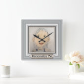 あなたの芸術か写真を加えるカスタムなフレーム スクエア壁時計 (ホーム)
